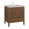 James Martin Vanities Myrrin 30" Single Vanity, Mid-Century Walnut w/ 3 CM Carrara Marble Top 485-V30-WLT-3CAR - alternate 6