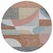 Homeroots 8' Brown Ivory And Mauve Round Geometric Washable Indoor Outdoor Area Rug 616732 - alternate 7