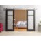 Sartodoors Sturdy Double Barn Door, Lucia 2466 Matte Black with Clear Glass and Aluminum Strips, 13FT Rail Ha LUCIA2466DB-S-BLK-36 x 80 - alternate 6