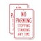Signmission No Parking Stopping Standing Any Time, 18'' X 24'' 2 Signs, Heavy Gauge Aluminum, 2PK A-1824-2PACK-25006 - alternate 1