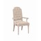 Homeroots Tufted Antiqued White and Champagne Upholstered Fabric And Solid Wood Dining Arm Chairs, 2PK 573404 - alternate 6