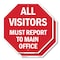 Signmission All Visitors Must Report to Main Of, 10 inch X 10 inch, Aluminum Metal Signs, 2PK OC-A-2PACK-10-335 - alternate 1