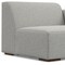 Homeroots 44" Gray Fabric Modular Sofa With Brown Legs 641028 - alternate 5
