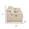 Homeroots 93in Cream and Silver Italian Leather Power Reclining Loveseat With Storage 720568 - alternate 8