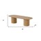 Homeroots 86" Natural Wood Double Pedestal Base Oval Dining Table 720679 - alternate 3