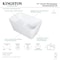 Kingston Brass 51" Acrylic Rectangular Double Ended Freestanding Tub with Drain and Integrated Seat, Glossy White VTSQ513226S - alternate 3