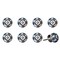 Homeroots Set of Eight Blue And White Ceramic And Metal Drawer Pull Knobs, 8PK 544436 - alternate 5