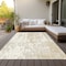 Homeroots 5' X 8' Beige And Ivory Abstract Washable Indoor Outdoor Area Rug 613321 - alternate 3