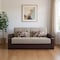 Homeroots 74" Brown Chenille Sleeper Sofa And Toss Pillows 607194 - alternate 4