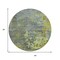 Homeroots 8' Fern Green Gray And Olive Green Round Abstract Washable Indoor Outdoor Area Rug 618228 - alternate 5