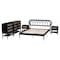 Baxton Studio Florica Art Deco Black Wood Queen 5-Piece Bedroom Set 255-14153-14151-14150-14149-14149-ZORO - alternate 5