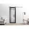 Sartodoors Sturdy Barn Door Frosted Tempered Glass Planum 2112 Black 42x84 Solid Core Modern Interior PLANUM2112BD-S-BLK-42 x 84 - alternate 6