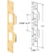 Prime-Line Defender Security Polished Brass 1-5/8'' Heavy-Gauge High Security Strike Plate U 9427 - alternate 1
