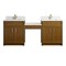 James Martin Vanities Bellshire 84" Dual Vanity Set w/24" Make-Up Counter, Honey Oak w/Sgl Hole 3 cm White Zeus Silestone 660-VMC84-HNO-1WZ - alternate 1