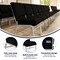 Flash Furniture Black Fabric Church Chair, PK4 4-XU-CH0221-BK-SV-BAS-GG - alternate 10