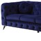 Homeroots 90" Blue Velvet Chesterfield Sofa With Silver Legs 491005 - alternate 3