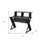 Homeroots 47" Black Wood and Metal Computer Desk 491537 - alternate 4