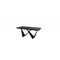 Homeroots 71" Black Stone and Metal Self-Storing Leaf Dining Table 372069 - alternate 3