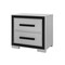 Homeroots 25" Gray and Black Two Drawer Wood Nightstand 564665 - alternate 5