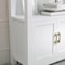 Martha Stewart Hutton Four Tier Shaker Style Bookcase with Storage Cabinet in White with Polished Brass Hardware ZG-053-WH-GLD-MS - alternate 7