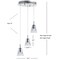 Jonathan Y Alain 12.5" 3-Light Adjustable Cascading Metal Integrated Cluster LED Pendant, Chrome JYL7036A - alternate 10