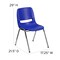 Flash Furniture Navy Stack Chair-Chrome Frame, PK5 5-RUT-16-NVY-CHR-GG - alternate 6