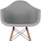 Homeroots 28" Gray And Brown Heavy Duty Plastic And Solid Wood Low Back Counter Height Bar Chair 520677 - alternate 4