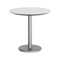 Flash Furniture 31.25" Round Outdoor Tabletop, White Faux Marble, Seamless Surface Technology, 18" Round Silver Base ST-RD31-WHMAR-TR18S-GG - alternate 9