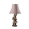 Homeroots 21" Brown Elephant Trio Table Lamp With Brown Bell Shade 524261 - alternate 1