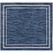 Homeroots 5' Navy Blue And Ivory Square Indoor Outdoor Area Rug 545977 - alternate 5