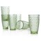 Martha Stewart 6 Piece Hobnail Handmade Glass Tumbler Set in Green 120575.01 - alternate 6