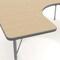 Flash Furniture Commercial Adjustable Height Horseshoe Activity Table with Short Legs in LT NAT XU-A6066-HRSE-LTNAT-T-P-GG - alternate 7