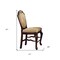 Homeroots Set of Two 24" Beige and Espresso Fabric and Solid Wood Counter Height Bar Chairs, 2PK 573451 - alternate 5