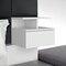 Homeroots 12" White Wood One Drawer Floating Nightstand 543684 - alternate 7