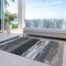 Homeroots 9' X 12' Black Abstract Washable Indoor Outdoor Area Rug 608629 - alternate 6