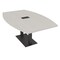 Skutchi Designs Boat Conference Table With Power Unit, 48 in W, 84 in L, Ivory HAR-BOT-48x84-DOU.BK-K458-EBLK - alternate 1