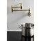 Kingston Brass Wall Mount Pot Filler Faucet with Knurled Handle, Polished Brass KS3102RKZ - alternate 4