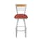 Holland Bar Stool Co Eleanor 36in Swivel Extra Tall Bar Stool, Anodized Nickel Finish, Medium Back and Graph Poppy Seat 880 - alternate 5