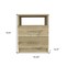Homeroots 20" Oak Wood Two Drawer Nightstand 543678 - alternate 6