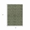 Homeroots 3' X 5' Olive Green Fern Green And Silver Geometric Washable Indoor Outdoor Area Rug 615212 - alternate 6