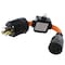 Ac Works L5-30P to 5-15/20R Adapter, 1 ft, 20A Breaker-Protected, Heavy-Duty STW L530ICB520 - alternate 1