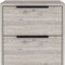 Homeroots 19" Gray Wood Two Drawer Nightstand 543650 - alternate 11