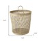 Homeroots Set of Three Natural Wicker Basket, 3PK 392159 - alternate 7