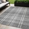 Homeroots 5' X 8' Gray Black And Ivory Plaid Washable Indoor Outdoor Area Rug 596340 - alternate 1