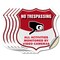 Signmission No Trespassing Shield Sign All Activitie, 4 inch X 4 inch, Vinyl Decal, 5PK SHI-D-5PACK-4-421 - alternate 1