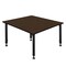 Regency Square Kee Height Adjustable Classroom Activity Table, 48 in W, 48 in L, Neo Walnut TB4848NWAPBK - alternate 4