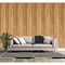 Homeroots Brown 3D Embossed Striped Teak Reclaimed Wood Decorative Wall Panels 617486 - alternate 6