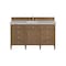 James Martin Vanities Brittany 60" Single Vanity, Pecan w/ 3 CM Victorian Silver Silestone Top 655-V60S-PCN-3VSL - alternate 1