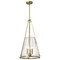 Nuvo Valentine, Large Pendant, Vintage Brass Finish, Hammered Glass 60/8267 - alternate 7