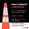 Traffic Kontrol 28in Traffic Safety Cone - 5 Lbs - Orange - 6in +4in Hi Intensity Reflective Collars - 1PC TKTC-28-5-OR-2C - alternate 6
